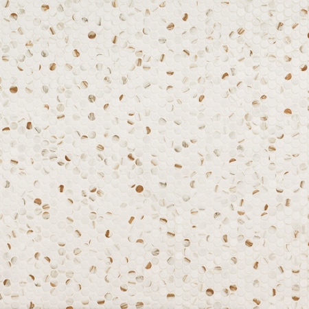 Msi Calacatta Gold Round Sample Matte Porcelain Mesh Mounted Mosaic Tile ZOR-MD-0595-SAM